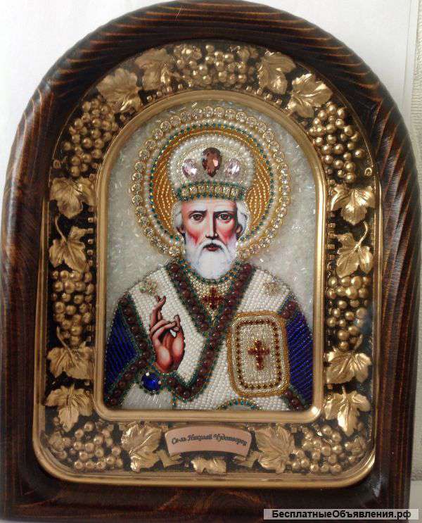 Иконы ручной работы из бисера на заказ