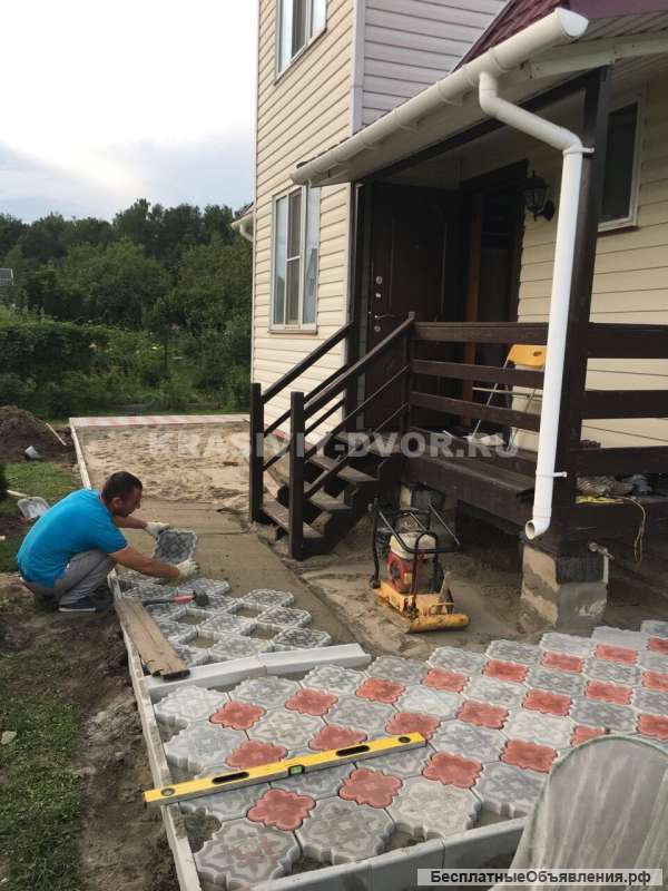 Укладка тротуарной плитки