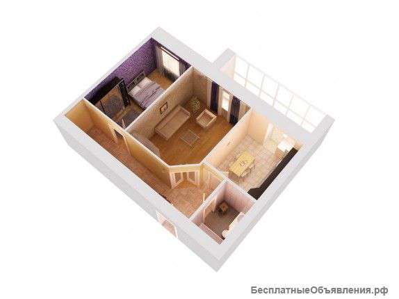 2-к. квартира в ЖК "Журавли"