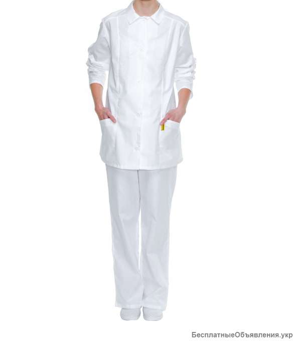 Костюм белый бязевый для медиков, поваров, продавцов