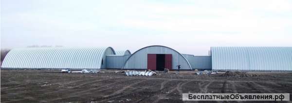 Ангары бескаркасные, строительство