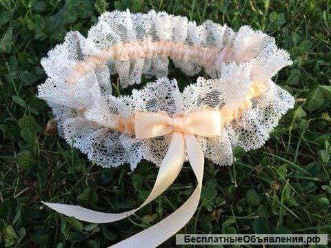 Свадебные подвязки ручной работы