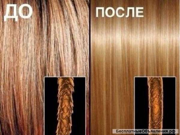 Кератиновое выпрямления волос