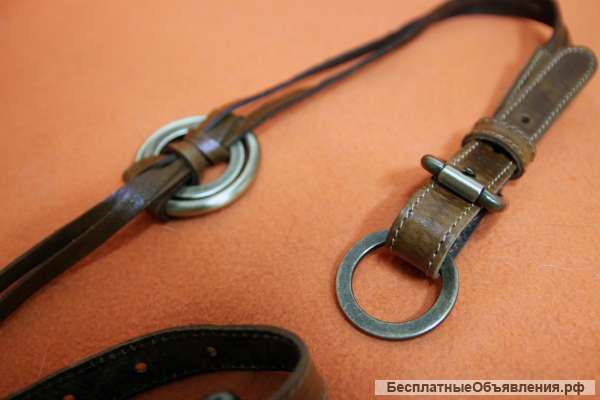 Пояс Massimo Dutti кожа бронза