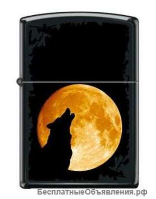 Зажигалка Zippo 6026 Wolf Howling at Moon