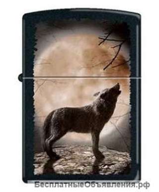 Зажигалка Zippo 3731 Wolf Howling at Moon
