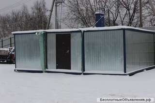 Модульное здание из 3 блок контейнеров с тамбуром