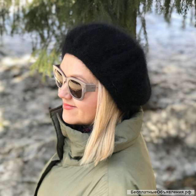 Шапка коричневая ангора