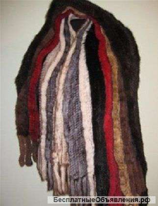 Шарфы из норки вязаной пр.Греция
