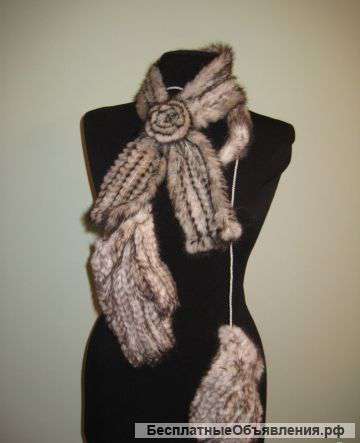 Шарфы из норки с розой пр.Греция