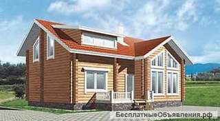 Рубленый дом 12х12 м с мансардой и цокольным этажом