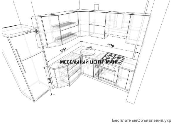 Кухни угловые на заказ в Запорожье