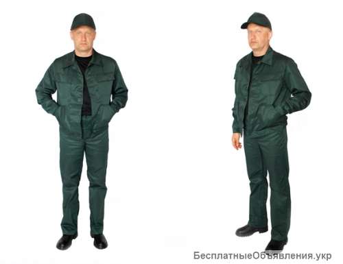 Костюм рабочий зеленый куртка и полукомбинезон лучшая цена