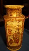 Старинная напольная ваза. Фарфор Сацума. Япония, конец XIX века.