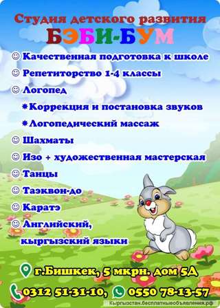 Студия детского развития "Бэби-Бум"