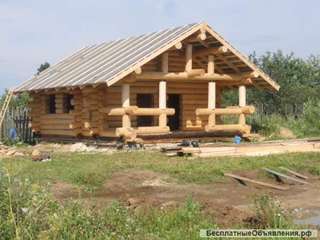 Деревянные срубы домов и бань из бревна