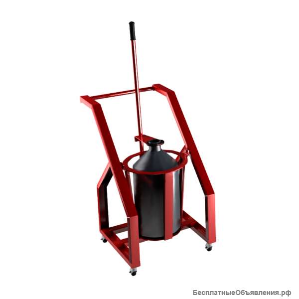 Тележка для перевозки и разливания бутылей с кислотой