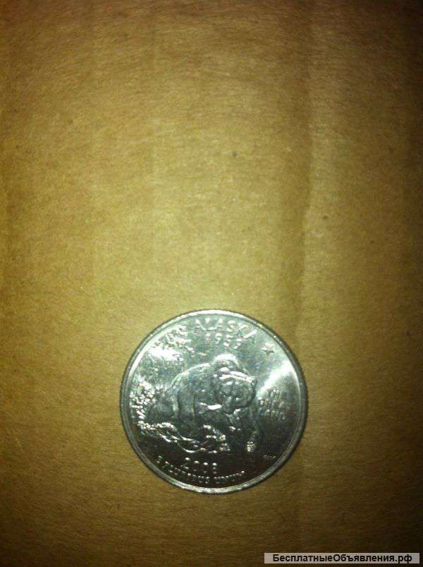 Quarter dollar, 7 монет, разные варианты