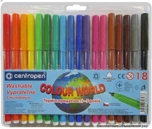 Фломастеры 18 цветов Centropen