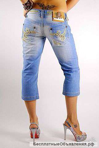 Джинсовые капри Cavalli 44 размер новые