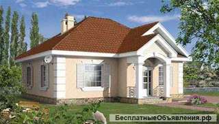 Проект одноэтажного дома из пенобетона на 130 кв. м.