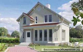 Проект дома из газоблока 8 на 9 м с мансардой