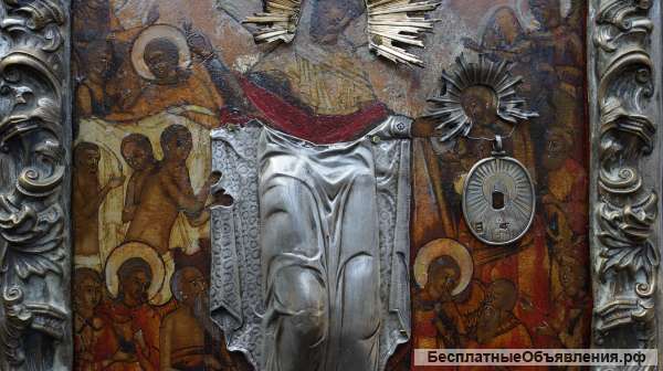 Образ Матери Божией «Всех Скорбящих Радосте» в барочном серебряном окладе. Россия, XVIII век.