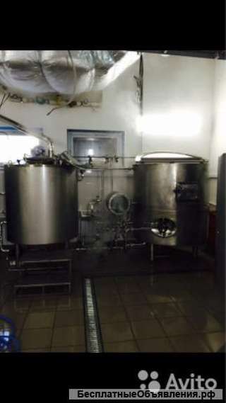 Пивоварня производительностью 1 тонна в сутки с помещением и товарным остатком