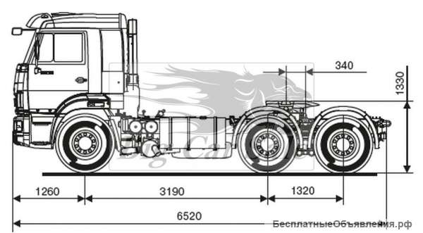 Шоссейный седельный тягач КАМАЗ 65116-6912-23(А4)