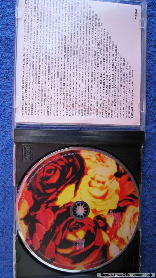 CD - PD 75081 - Dave Stewart and the Spiritual Cowboys - Honest - 1991 оригинальный