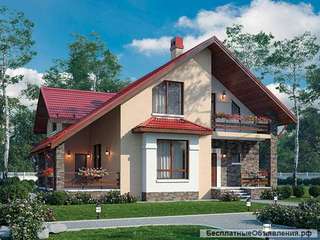 Проект каркасного дома с большой гостиной