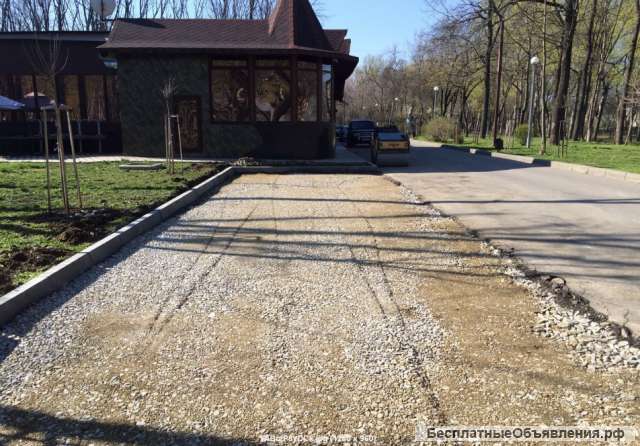 Асфальтирование. Благоустройство. Укладка асфальта.