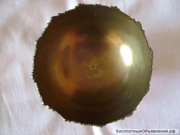 Ваза для фруктов. Латунь. Путти с трубами. Антиквариат.