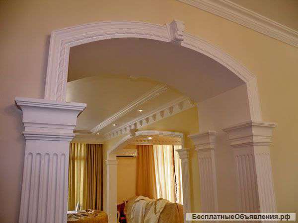 Гипсовая лепнина. Изготовление и установка