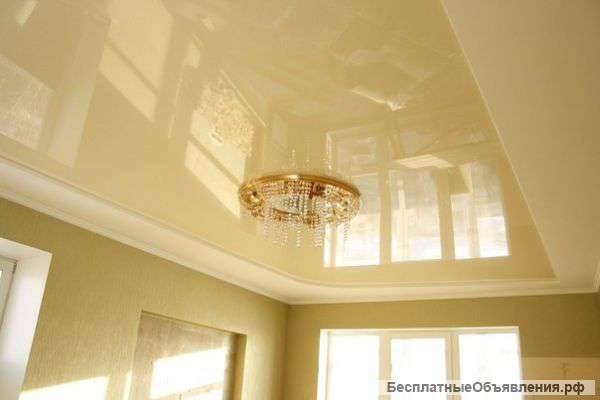 Глянцевые натяжные потолки