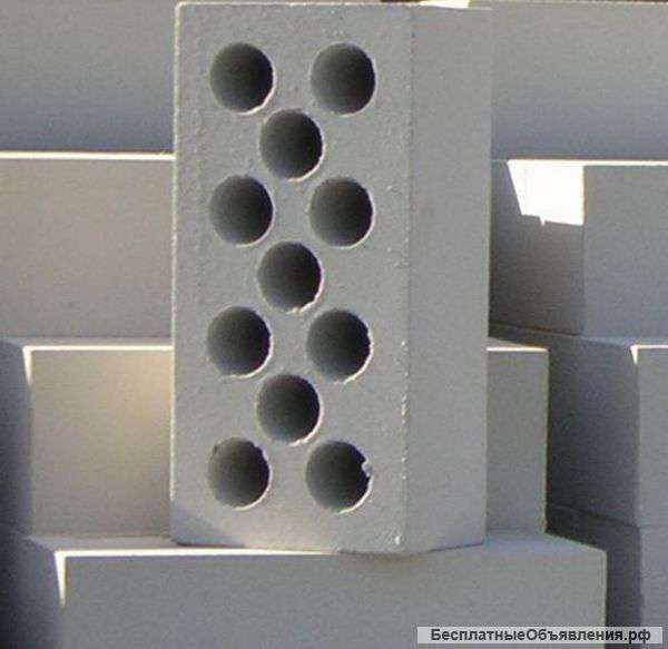 Кирпич силикатный лицевой пустотелый белый