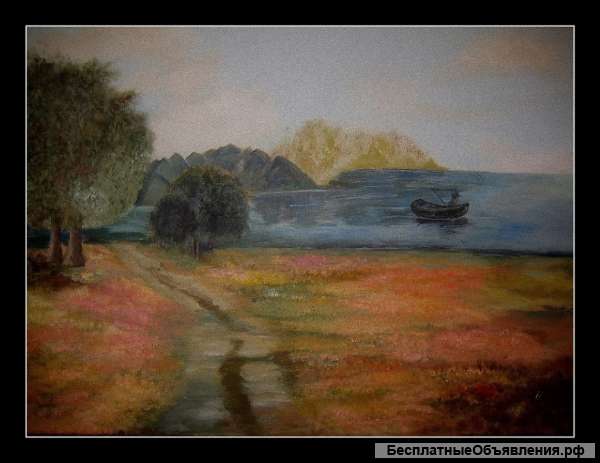 Картина в оливковых тонах 90x120