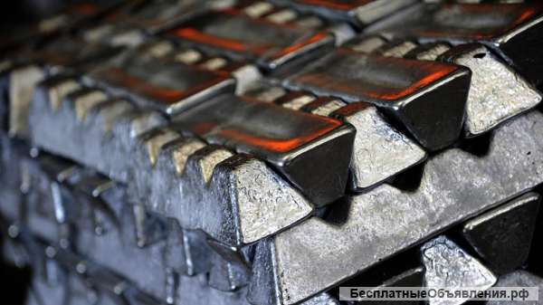 Алюминий первичный A7 в чушках, до 14.500 тн. в месяц.