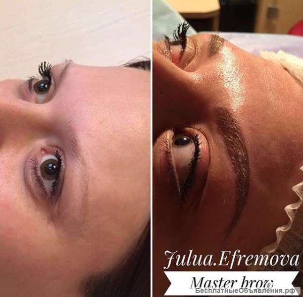 Микроблейдинг, теневая растушевка бровей