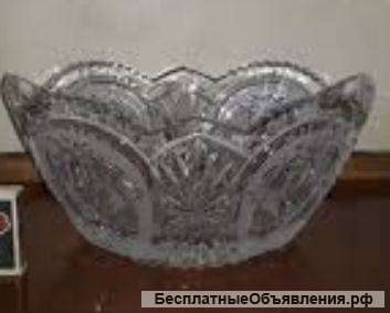Чехия хрустальный салатник
