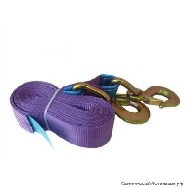 Трос буксировочный / BS - 4,5 тн. / 5 м. ленточный с крюками