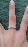 Серебряное кольцо с цирконием (16.5)