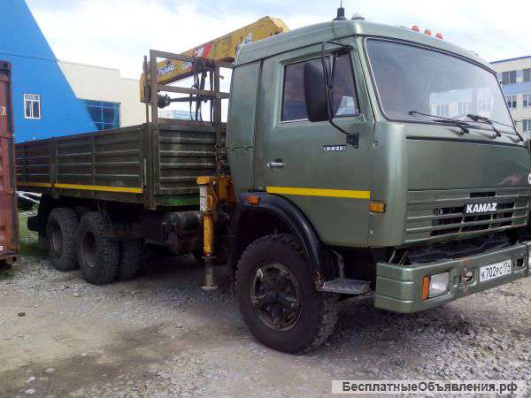 Камаз 53212 с манипулятором вылет стрелы 10 м