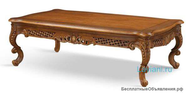 Стол журнальный из дуба Antique Carved Rectangle TET-12