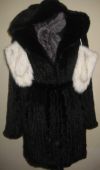 Пальто из норки вязаной пр.Греция длина 1м.р. 44-46-48