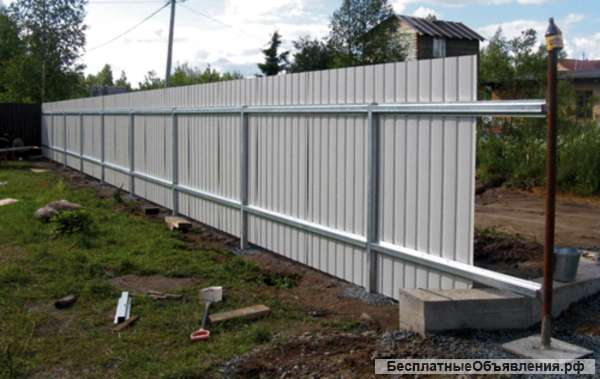 Забор под ключ, Калитки, ворота. Пенсионерам скидка.