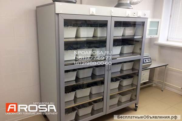 Шкаф вытяжной вентилируемый мобильный для содержания лабораторных животных ШВВЖ-М