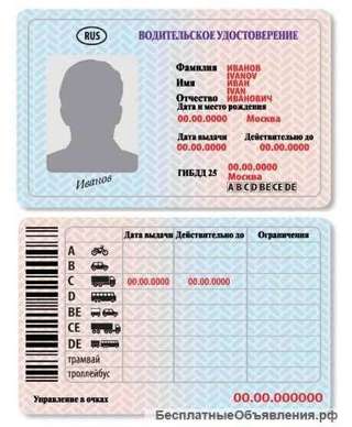 Выдача водительских удостоверений