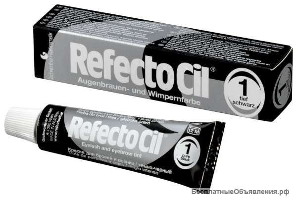 Черная краска для бровей рефектоцил 1