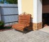 Кованая скамейка с деревянным покрытием из Сибирской лиственницы